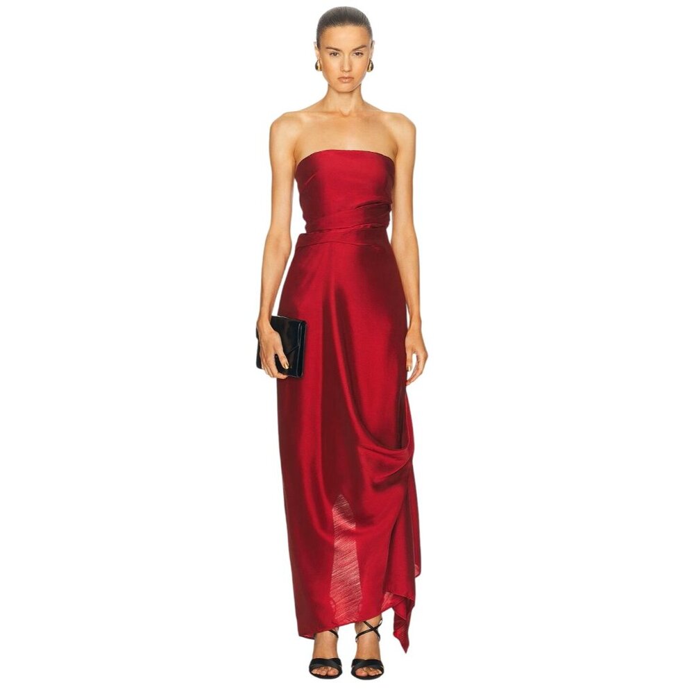 STAUD caravaggio Red Dress